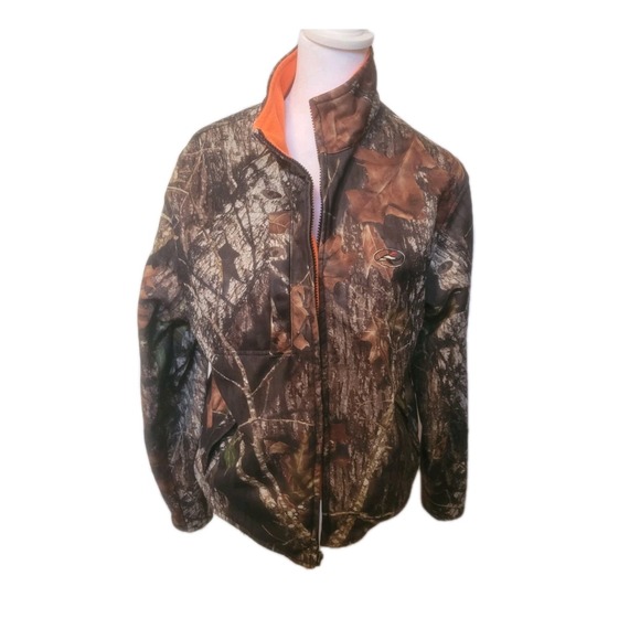 Red Head Realtree Jacket Mens Medium Brown Orange Camo Reversible Full Zip - Picture 5 of 10